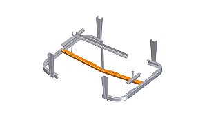 TRAVESSA CENTRAL SUPORTE ESTEPE 1590MM - 081195 - F4180C