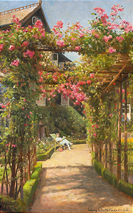 Entrada para a cabana de madeira - Peder Mørk Mønsted