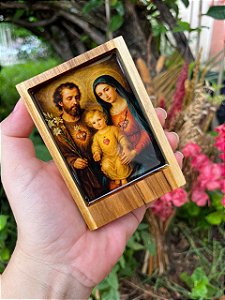 Mini ícone resinado - Trio de Corações