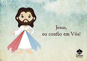 Quebra cabeça Jesus Misericordioso 27x19cm