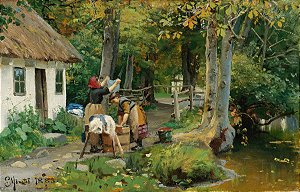 Dia de Lavar Roupa (1883) - Peder Mørk Mønsted