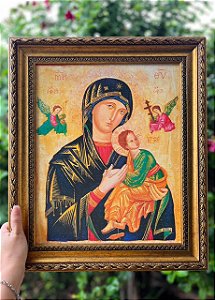 Quadro Perpétuo Socorro em tela canvas