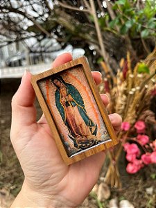 Mini ícone resinado - Nossa Senhora de Guadalupe