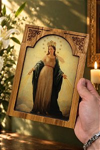 Quadro Entalhado Imaculada Conceição de Maria