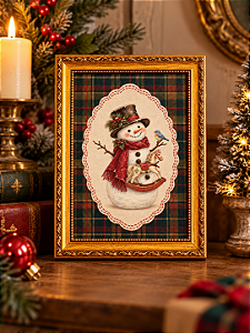 Quadro de Natal - Boneco de neve