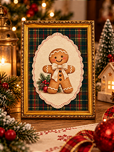 Quadro de Natal - Biscoito