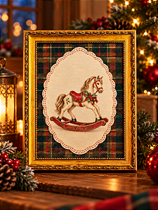 Quadro de Natal - Cavalinho