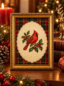 Quadro de Natal - Pássaro