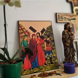 Jesus encontra Nossa Senhora