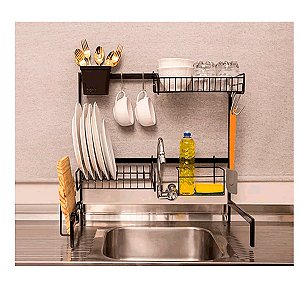 Escorredor Cozinha Autossustentável 63cm Elegance Preto