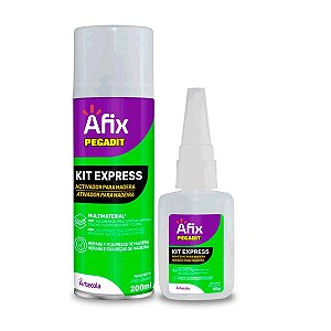 Kit Afix Adesivo Para Madeira 100g + Ativador Para Madeira 200ml