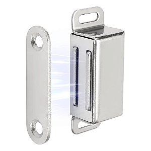 Fecho Magnético Para Móveis Guarda Roupa Inox Polido