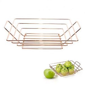 Fruteira de Mesa Querida Quadrada Rose Gold 2211