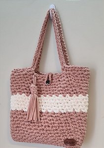Sacola Multiuso em croche com fio de malha