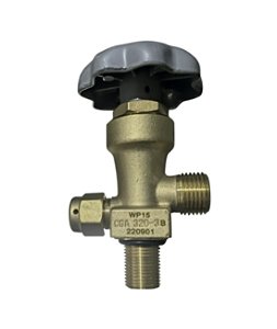 Valvula Topo p/ Cilindros de CO2, Entrada M18x1,5 saida CGA320