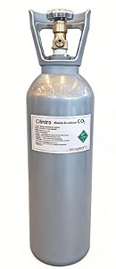 Cilindro de aço CO2 de 4,0KG / 6,7L com valvula e alça.