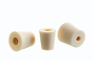 Rolha de Silicone Furada 30 X 24 mm
