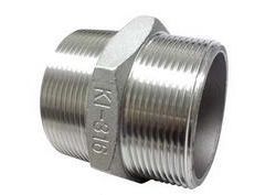 Niple Duplo Sextavado Inox 3/4