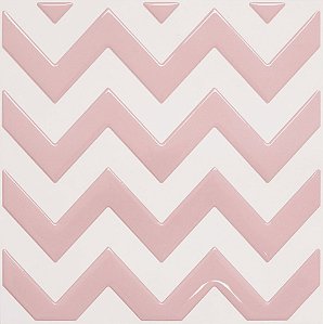 Revestimento Autoadesivo Resinado - Chevron Baby Pink