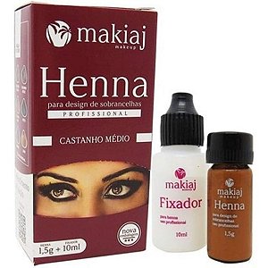 HENNA CASTANHO MÉDIO -MAKIAJ