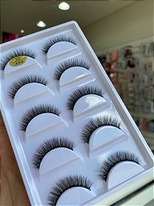 Cilios profissionais 5 pares - variados