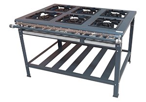 Foção Industrial 6 Bocas 30x30, Metal Brey. Linha Extra. Bp