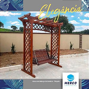 Banco Balanço de Madeira Pérgola - Merco Comercial