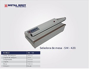 Seladora de Mesa Bivolt SM-420 Metal Brey