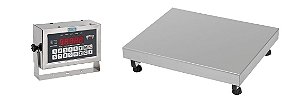 Balança Industrial DP 100/150 ( IDR 10000 ABS ) - TOTAL INOX 304 - Plat. 40x50 - ( Cap. 100kg/20g ou 150kg/50g ) - Ramuza