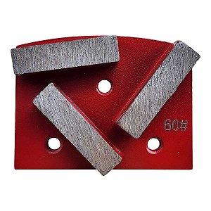 Inserto Diamantado HTC 3 Pastilhas Grão 60 p/ Politriz de Piso