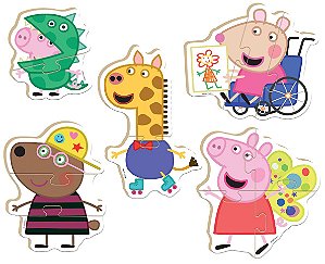 Quebra cabeca e jogo da memoria infantil peppa pig elka