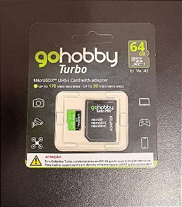 Cartão Micro SD 64GB GoHobby Turbo PRO