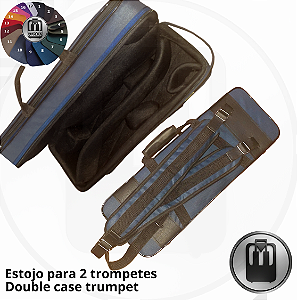 MEN02 - Estojo para 2 Trompetes - FIBERGLASS