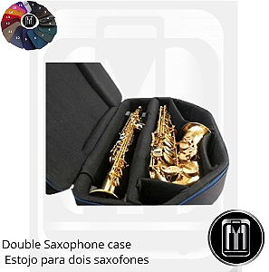 MEN27 - Estojo duplo para Sax alto e Sax soprano - FIBERGLASS