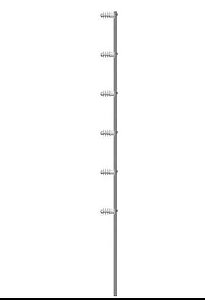Haste omega ferro estrela 6 isoladores