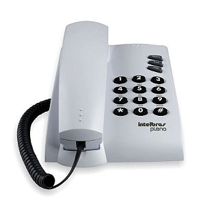 Telefone com fio intelbras pleno cinza artico