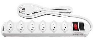 Protetor eletronico intelbras com 6 tomadas - epe 1006 branco
