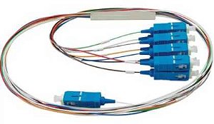 Cabo optico com divisor plc (splitter) 1x8 sc upc xfs 181 intelbras