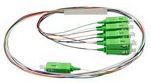 Cabo optico com divisor plc (splitter) 1x8 sc apc xfs 182 intelbras
