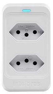 Protetor eletronico intelbras com 2 tomadas - eps 302 branco