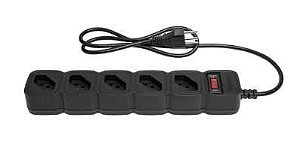 Protetor eletronico intelbras com 5 tomadas - epe 205 preto