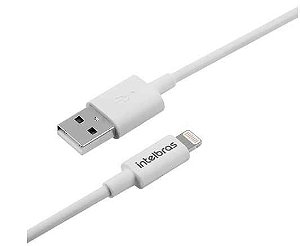 Cabo usb - iphone intelbras 1,2m 2,4a pvc bco eual 12pb