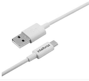 Cabo usb - tipo c  intelbras 1,2m 3,0a pvc bco euac 12pb