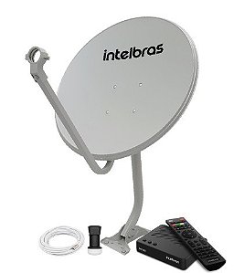 Kit antena + receptor intelbras banda ku sat800