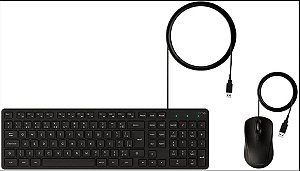 Teclado e mouse com fio intelbras preto cci 20