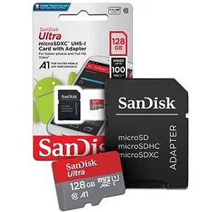 Cartao micro sd 128gb para sistemas de seguranca eletronica san disk