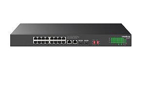 Switch 16p gigabit ethernet intelbras poe 4p uplink 2p sfp