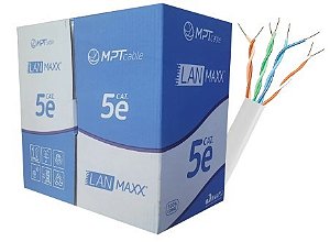 Cabo rede cat5e caixa 305m 4 pares branco (interno) - mpt
