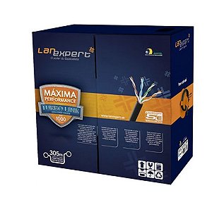 Cabo rede cat5e multiplo 10 metros 4 pares preto (internp externo) blindado - bluecom