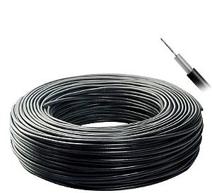 Cabo de alta isolacao 5m rolo 25m preto - telecam